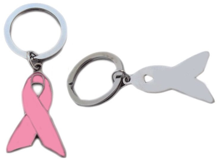 Key Chain Breast Cancer Pink Ribbon, multiple options!