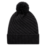 Swirl Knit Pom Pom Toque