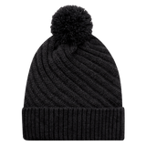 Swirl Knit Pom Pom Toque