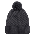 Swirl Knit Pom Pom Toque