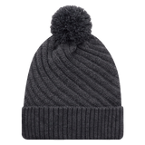 Swirl Knit Pom Pom Toque