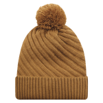 Swirl Knit Pom Pom Toque