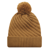 Swirl Knit Pom Pom Toque